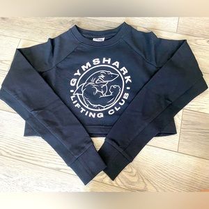 GymShark Black Legacy Cropped Sweater (XS)